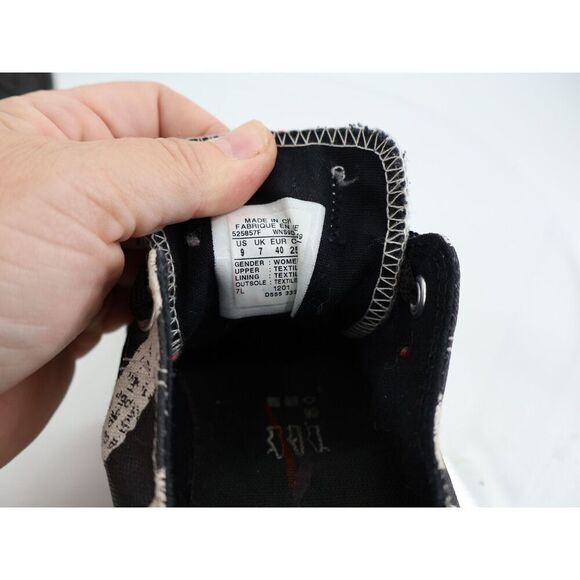 Converse Zebra Stripes Sneakers Womens Size 9 Black White Lace Up Shoes - Picture 8 of 10